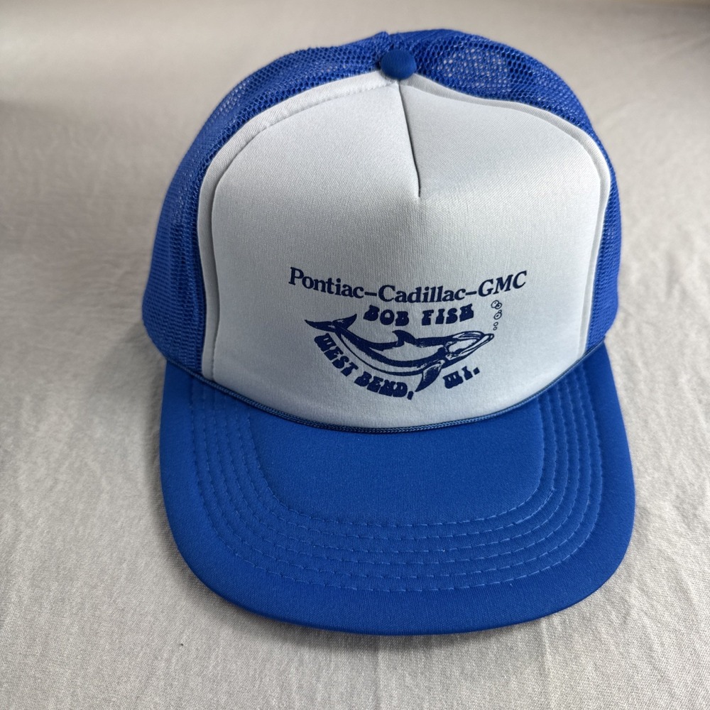 Vintage Pontiac Cadillac GMC Trucker SnapBack Hat Adjustable Dolphin Wisconsin